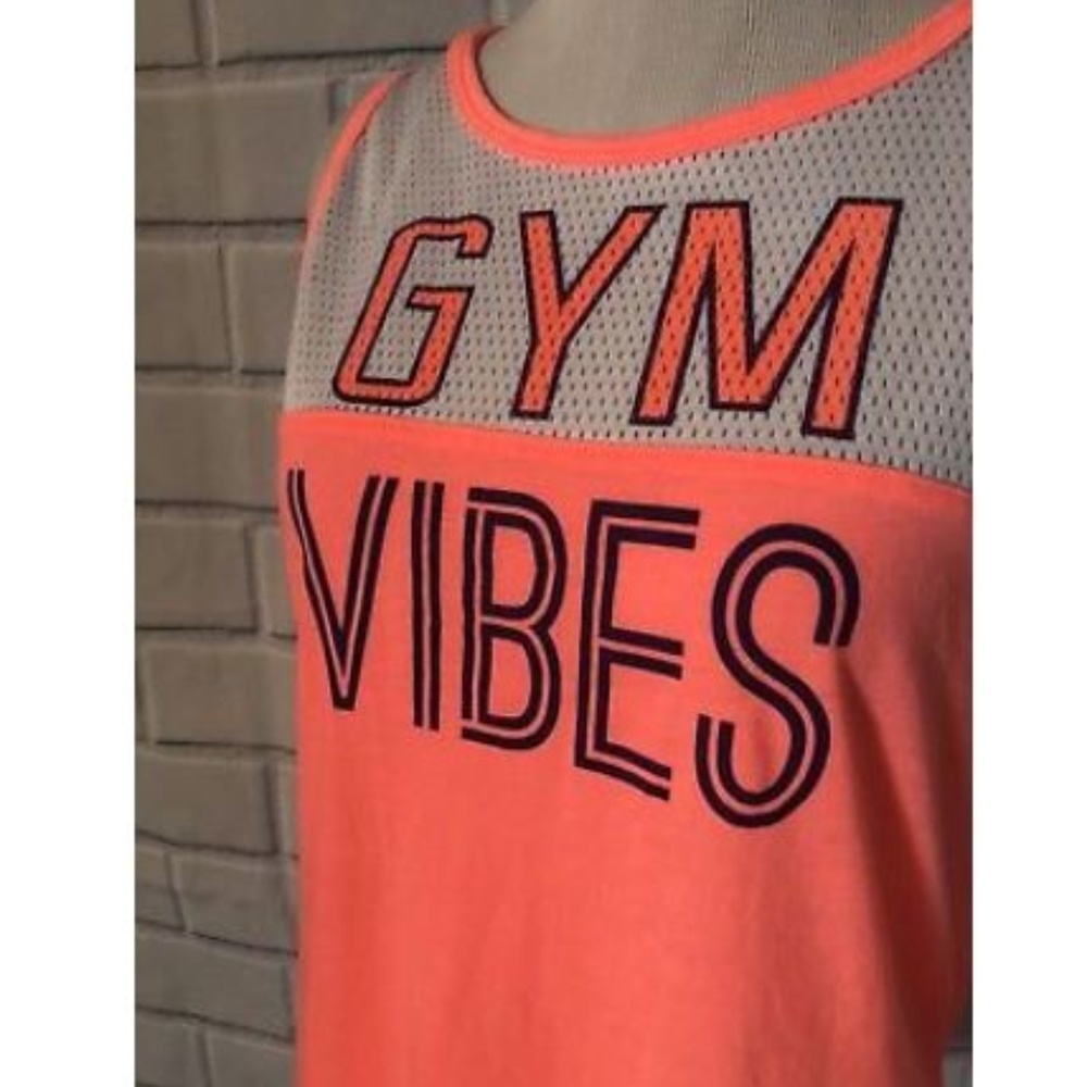 Material Girl Active Tank Top Neon Peach Gym Vibes